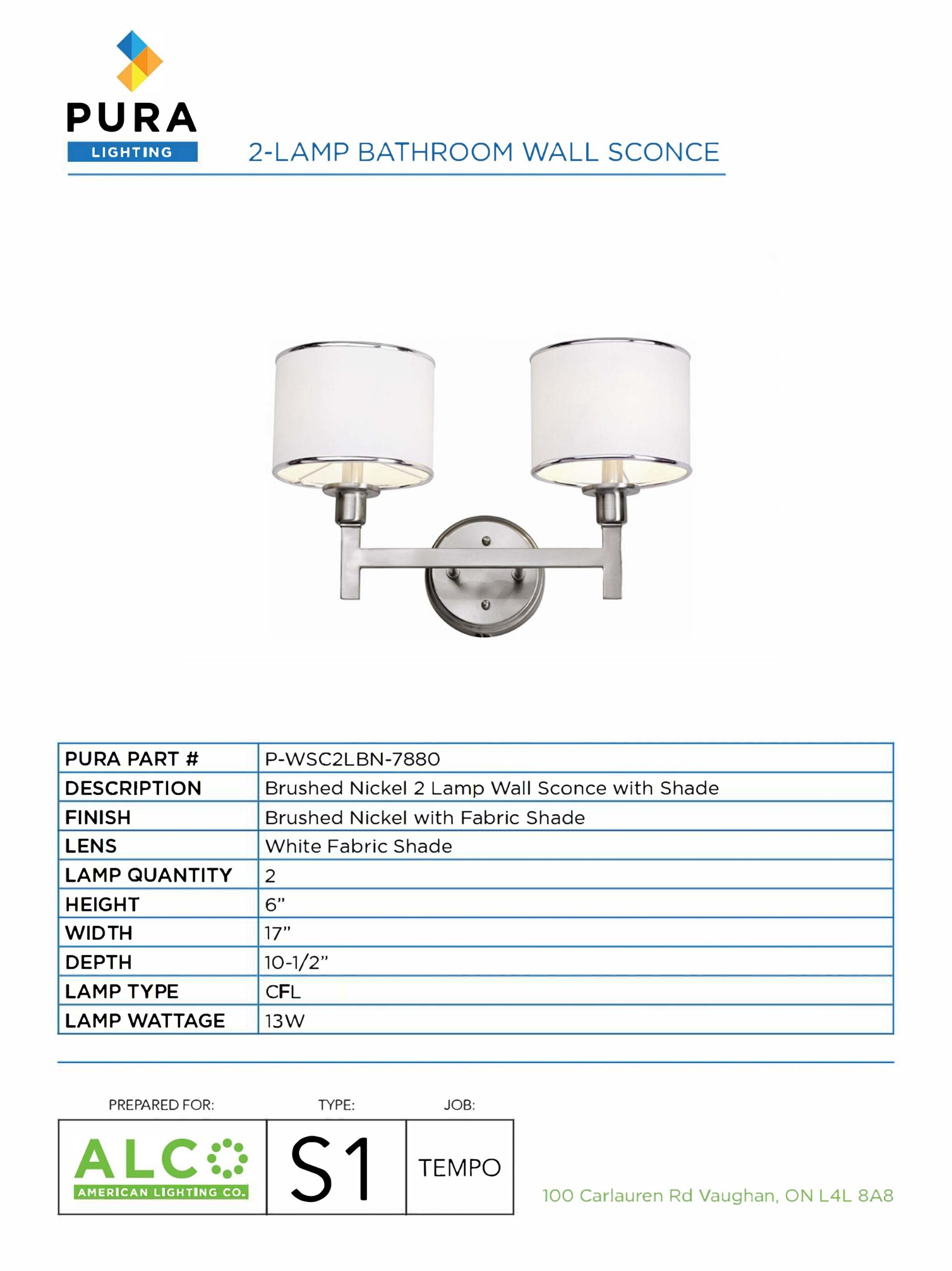 Original Pura Specification sheet