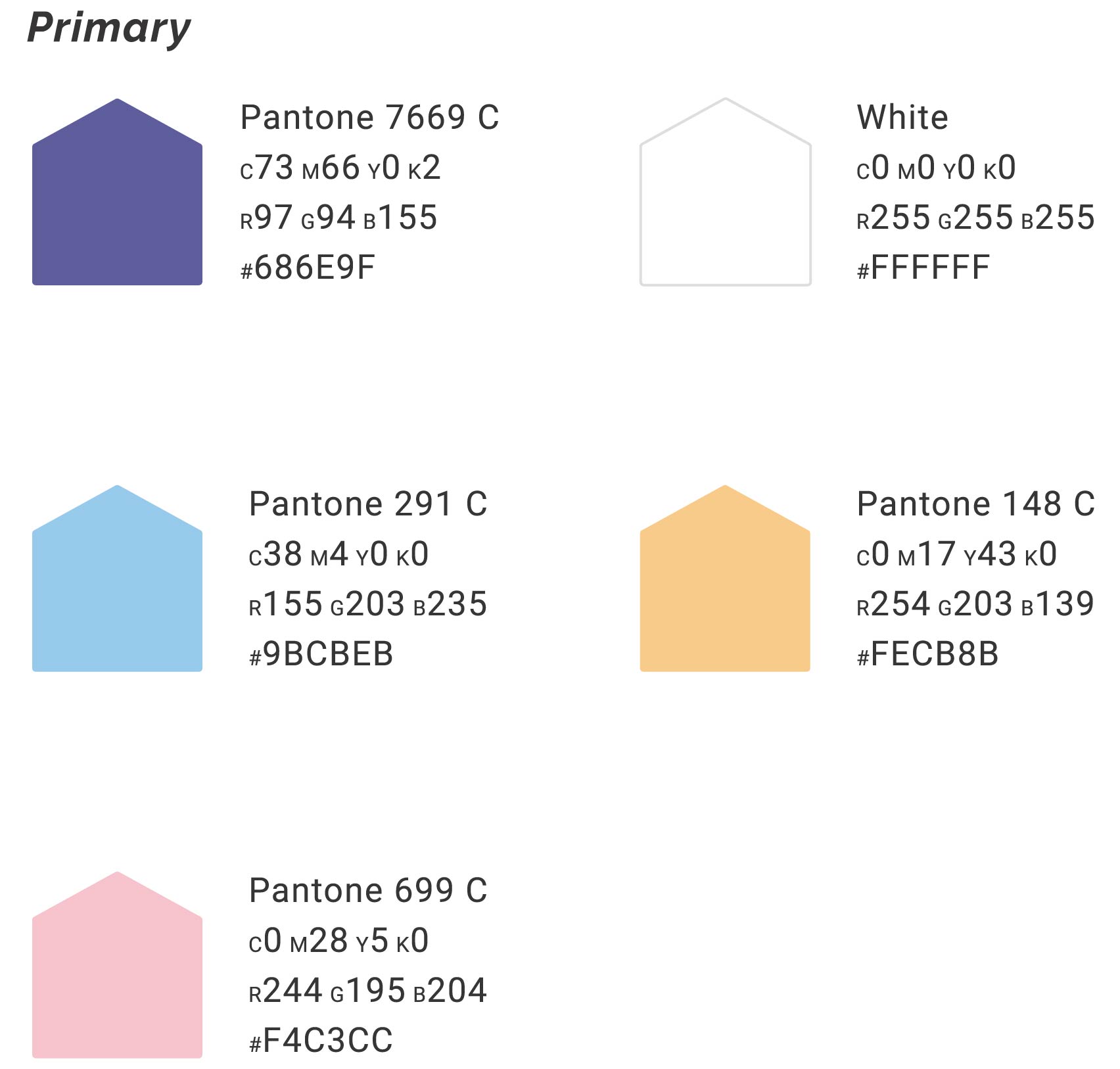 Neighourbly Brand guidelines: Colour formulas