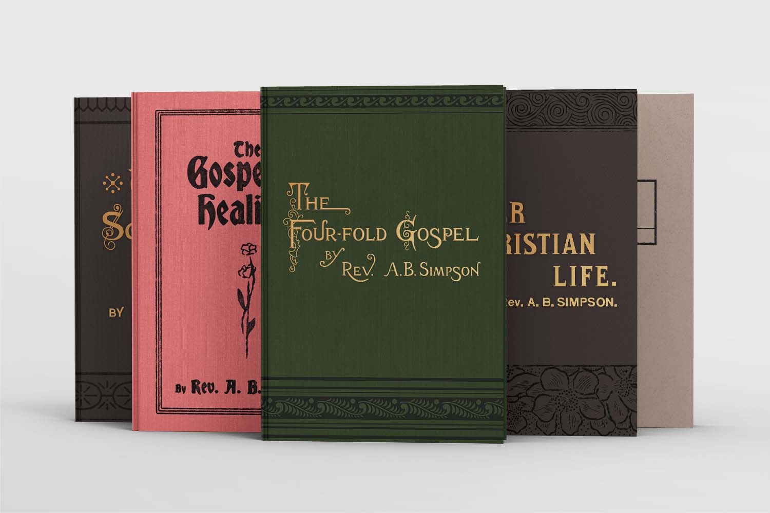 A.B. Simpson Book cover design mockups