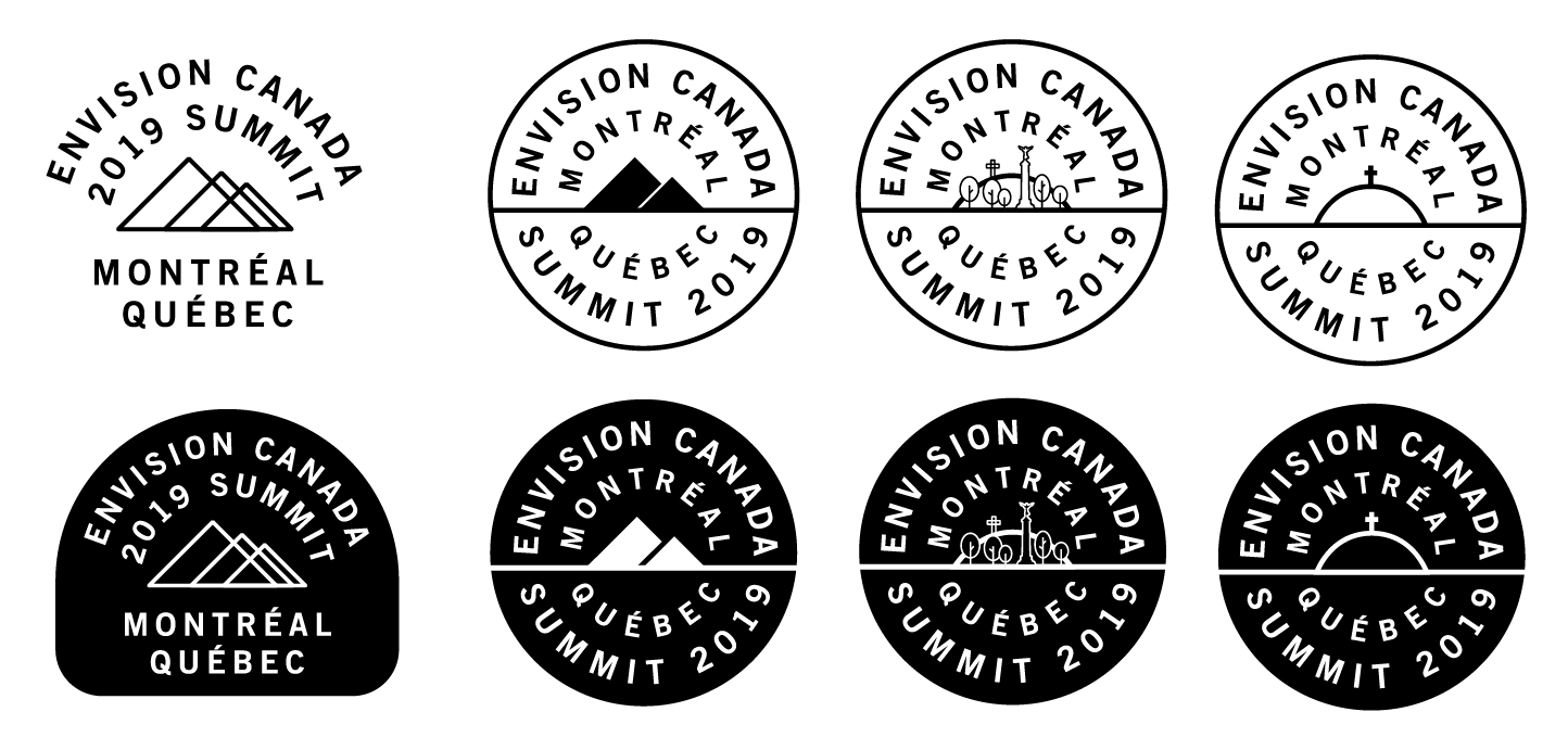 envision logo design badges concept