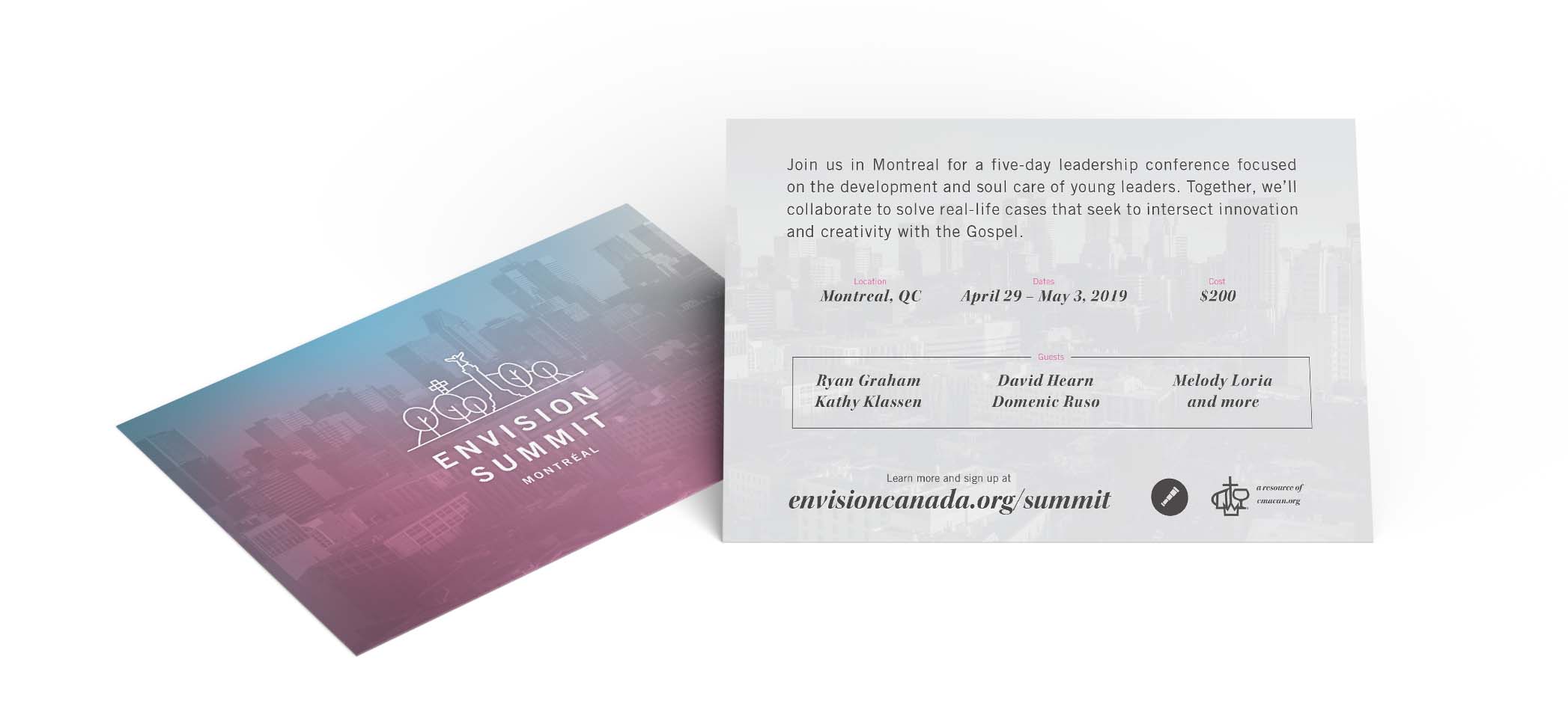 Envision Summit Postcard Design