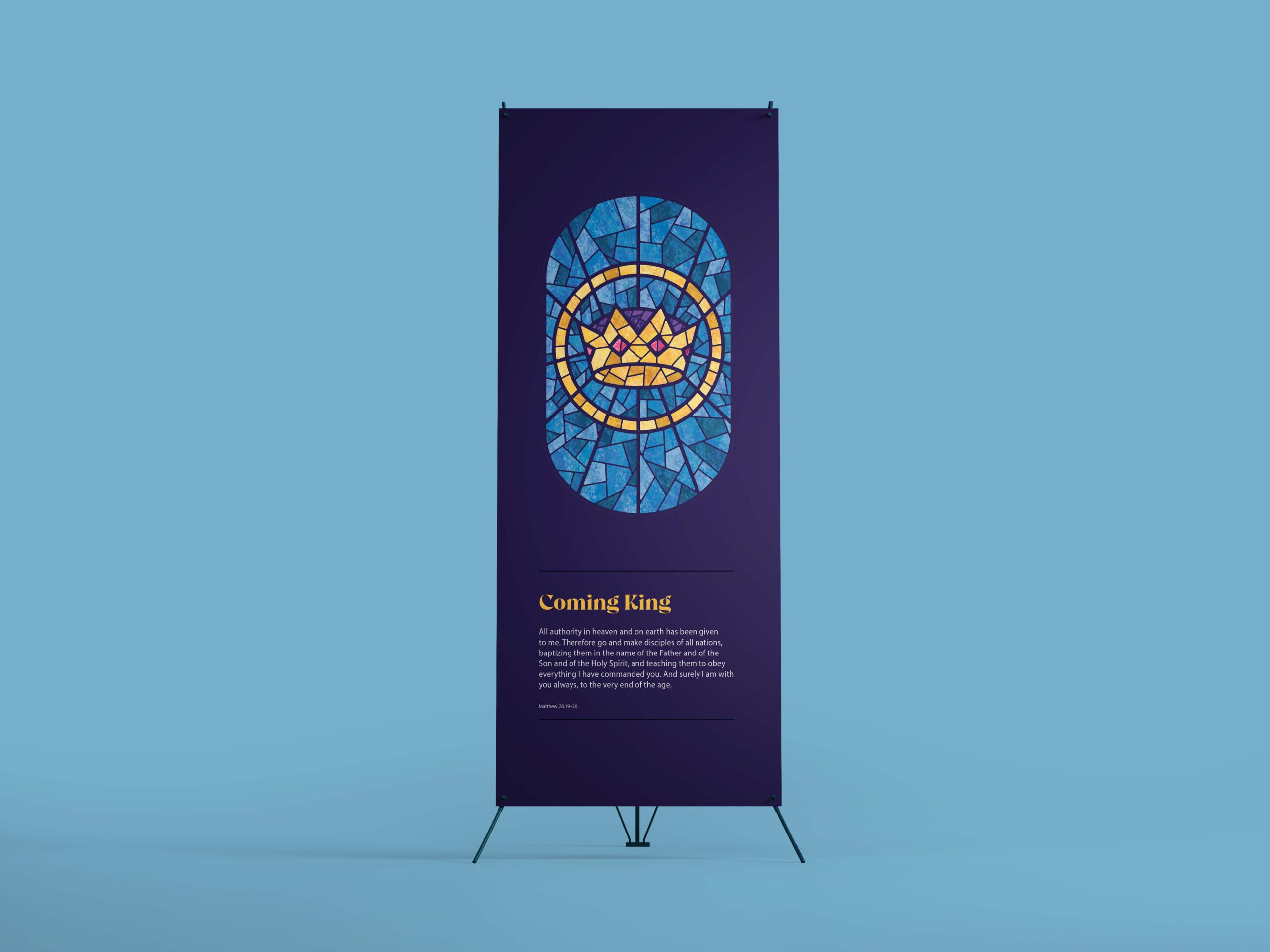 The Alliance Canada Fourfold Gospel Illustration: king banner design