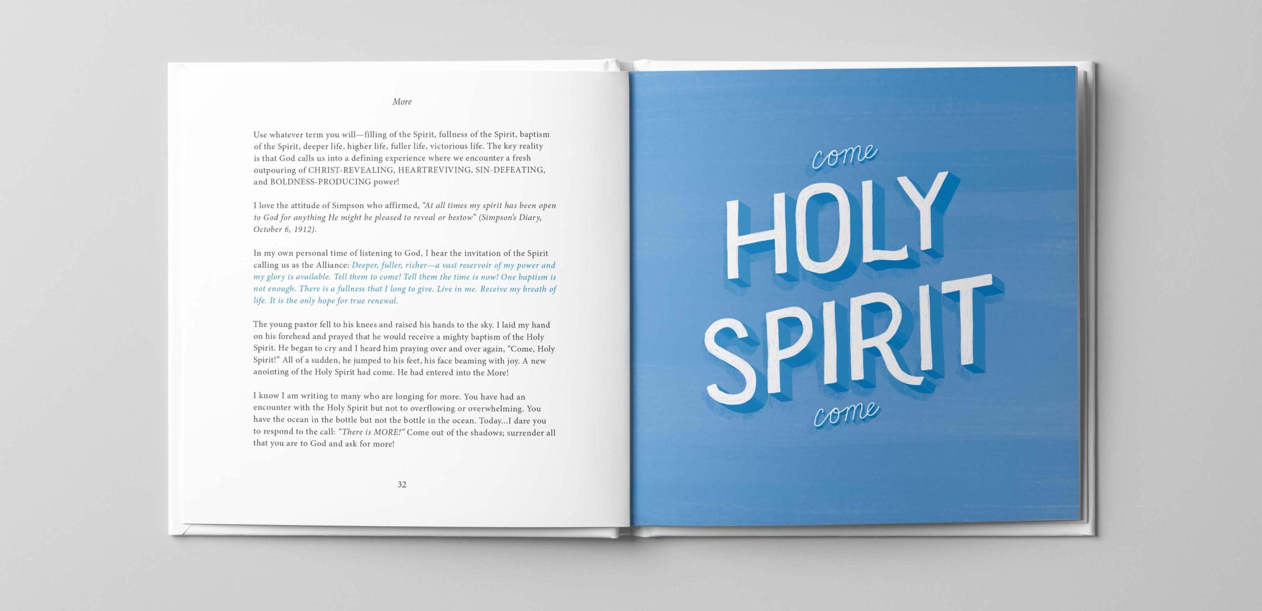 Hand Lettering that reads come holy spirit come.